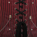 Womens Gothic Zip Buckle Straps Steampunk Corset