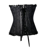 Womens Fashion Satin Classic Sweetheart Brocade Overbust Corset