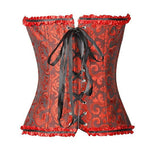 Womens Fashion Satin Classic Sweetheart Brocade Overbust Corset