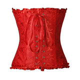 Womens Fashion Satin Classic Sweetheart Brocade Overbust Corset