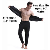 Waist Trimmer Belt for Men Premium Stomach Wrap Slim Sweat Sport Black