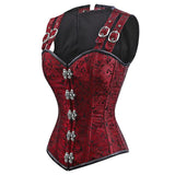 Double Buckle Straps Steampunk Corset