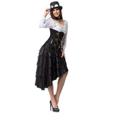 Brocade Underbust Corset Steampunk Costume With Skirt