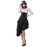 Brocade Underbust Corset Steampunk Costume With Skirt