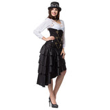 Brocade Underbust Corset Steampunk Costume With Skirt