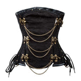 Brocade Underbust Corset Steampunk Costume With Skirt