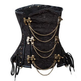 Brocade Underbust Corset Steampunk Costume With Skirt