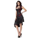 Plus Size Corsets Gothic Victorian Steampunk Costumes Outfits with Skirt