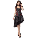 Plus Size Corsets Gothic Victorian Steampunk Costumes Outfits with Skirt