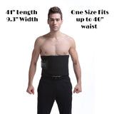 Waist Trimmer Belt for Men Premium Stomach Wrap Slim Sweat Sport Black